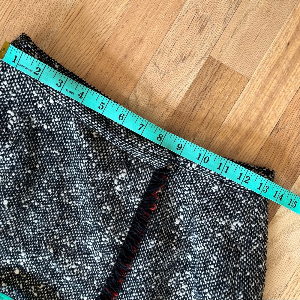 VTG 100% Wool Sloat & Co/NY Black and Red Tweed Skirt - Picture 7 of 12